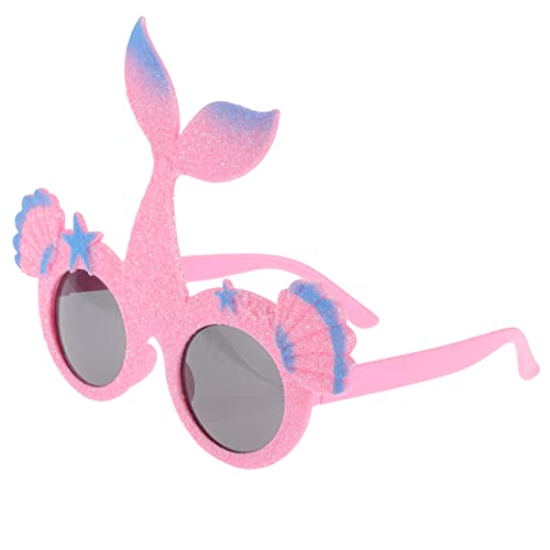 TOVINANNA Hawaii Party Sonnenbrille mit Einzigartigem Meerjungfrau Muster Lustige Dekorative Brille für Strand Festivalpartys Foto Requisite für Unvergessliche von TOVINANNA