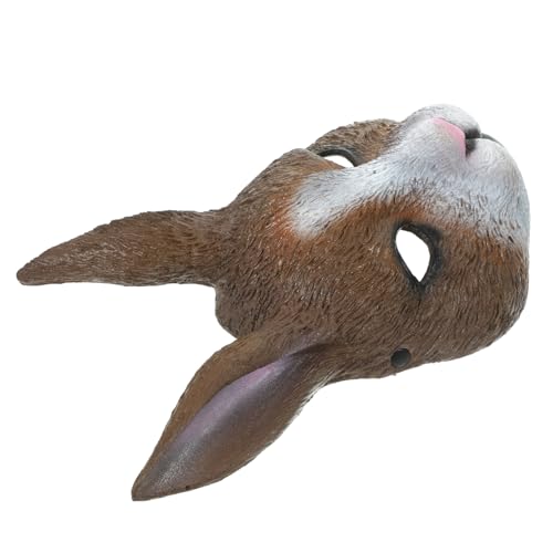 TOVINANNA Horrormaske Kaninchen PU Material Langlebig Halloween Party Cosplay Maske Lustig Leicht für Maskenball Karneval Verkleidung von TOVINANNA
