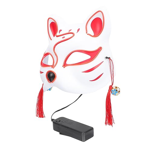 TOVINANNA Leuchtende Fox Maske für Halloween Cosplay Partys LED Kostümmaske für Erwachsene für Maskenbälle Festivals Batterien von TOVINANNA