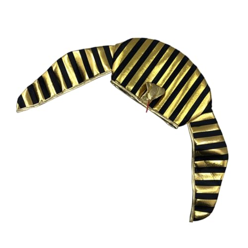 TOVINANNA Ägyptischer Hut für Erwachsene Pharaonen Kopfschmuck Geeignet für Halloween Cosplay und Maskenball Langlebiges Material Festlicher Partyhut von TOVINANNA