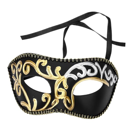 TOVINANNA Masquerade Maske Halbgesicht Antike Maske für Halloween Karneval Cosplay und Kostümpartys Elegantes Accessoire für Unvergessliche Feierlichkeiten von TOVINANNA