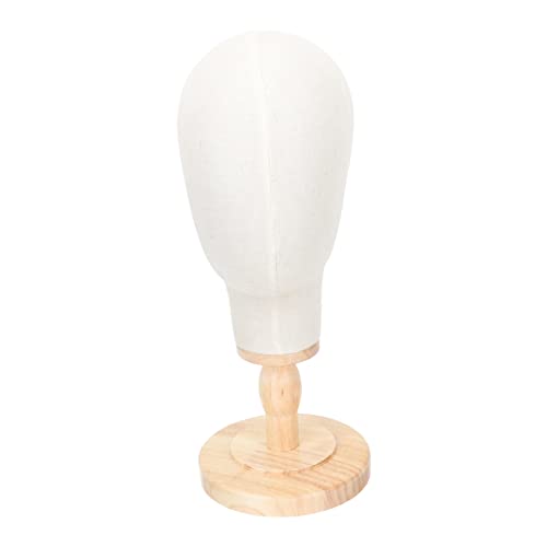TOVINANNA Modellständer wig stand schmuck display brillenregal brillengestell brillenständer Stirnbandperücken Friseur-Mannequin-Training Übungskopfmodell Perücke mit Kopfgestell hölzern von TOVINANNA
