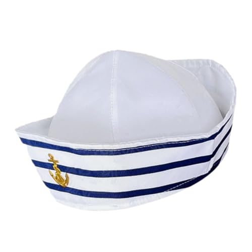 TOVINANNA Nautische Kapitänsmütze für Kopfgröße Yacht Cosplay Kostümzubehör Halloween Bachelor Party Dekoration von TOVINANNA