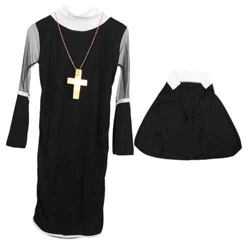 TOVINANNA Nonnenkostüm für Damen Cosplay Kostüm für Halloween Karneval Maskerade Bühnenaufführungen Leichtes Outfit für Frauen für Themenpartys TOVINANNA Nonnenkostüm für Damen Cosplay Kostüm für Halloween Karneval Maskerade Bühnenaufführungen Leichtes Outfit für Frauen für Themenpartys von TOVINANNA