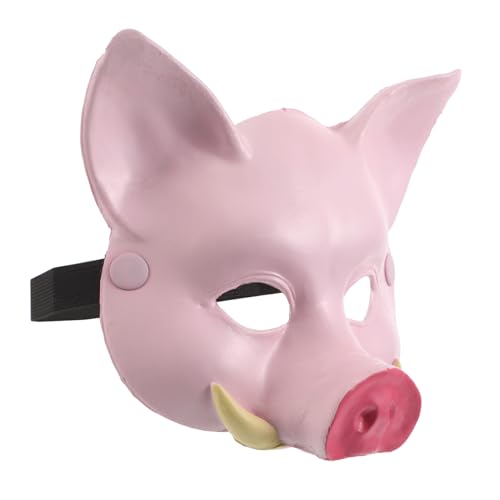 TOVINANNA PU Schaum Schweinemaske für Leichtes Tierkostüm Zubehör für Karneval Geburtstagsfeiern und Halloween Realistische Wildschwein Gesichtsmaske für Tier Verkleidung von TOVINANNA