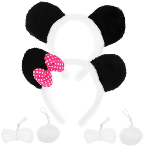 TOVINANNA 2sätze Panda-cosplay-zubehör-set Mit Ohr-stirnband Und Fliege Für Damen Für Feiertagspartys Und Rollenspiele TOVINANNA 2sätze Panda-cosplay-zubehör-set Mit Ohr-stirnband Und Fliege Für Damen Für Feiertagspartys Und Rollenspiele von TOVINANNA
