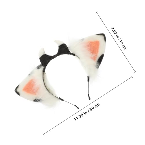 TOVINANNA Plüsch Kuh Ohren Haarreif Damen Kuscheliges Kostüm accessoire für Karneval Halloween Party Festival Alltag von TOVINANNA