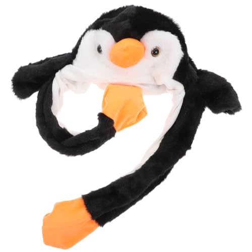 TOVINANNA Plüsch Pinguin Mütze mit Beweglichen Ohren Kuschelige Winter Kopfbedeckung für Erwachsene Wackelnde Ohr Animation Party und Bühnenhut Weiches Hautfreundliches Material TOVINANNA Plüsch Pinguin Mütze mit Beweglichen Ohren Kuschelige Winter Kopfbedeckung für Erwachsene Wackelnde Ohr Animation Party und Bühnenhut Weiches Hautfreundliches Material von TOVINANNA
