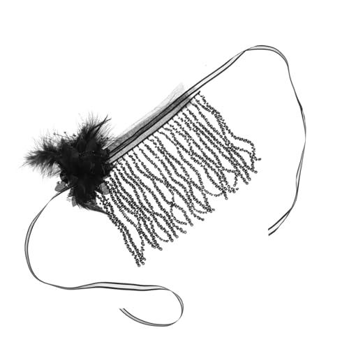 TOVINANNA Punk Tassel Maske mit Kristallverzierung Schwarze Maske für Maskerade Halloween Karneval Silvesterparty Langlebig Modisches Kostüm Accessoire von TOVINANNA