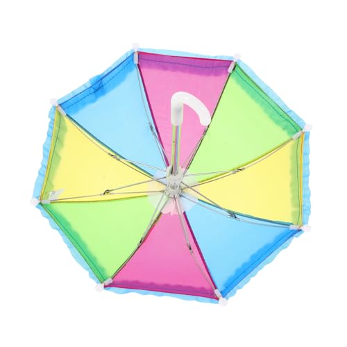 TOVINANNA Puppe Regenbogen Regenschirm Puppen-Strandschirme Puppendekoration kleine Regenschirme Kleiner Regenschirm für Kleiner Puppenregenschirm Plastik von TOVINANNA