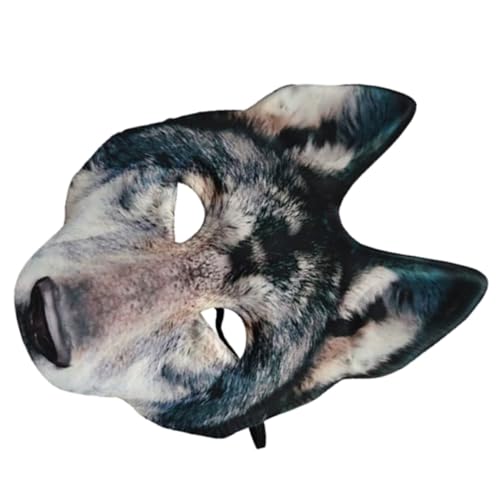 TOVINANNA Realistische Wolfsmasken für Halloween 3D Wolfskopfmaske Eva Gruselige Tiermaske für Cosplay und Kostümparty und Detailreich für Erwachsene und Kinder von TOVINANNA