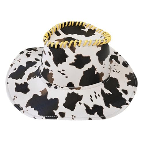 TOVINANNA Retro Pu Leder Cowboyhut Cowgirl Kuh Für Party Hüte Kostüm Puse TOVINANNA Retro Pu Leder Cowboyhut Cowgirl Kuh Für Party Hüte Kostüm Puse von TOVINANNA