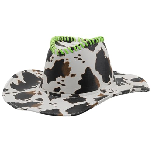 TOVINANNA Retro Pu Leder Cowboyhut Vintage-Hut Cowgirl Kostüm Party Halloween-Kuhhut Halloween-Hüte für Frauen Puse Westernhüte für Damen TOVINANNA Retro Pu Leder Cowboyhut Vintage-Hut Cowgirl Kostüm Party Halloween-Kuhhut Halloween-Hüte für Frauen Puse Westernhüte für Damen von TOVINANNA