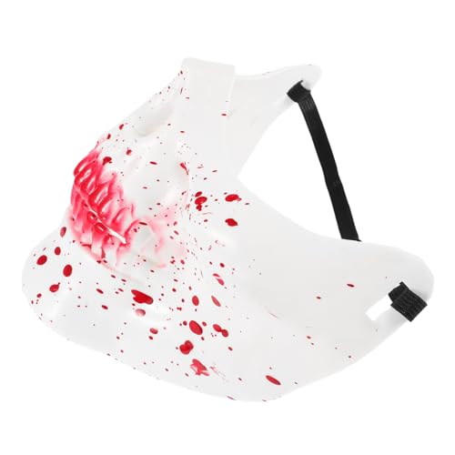 TOVINANNA Schädelmaske halbe Maskerade-Maske Halloween Halbgesichtsmaske Ghost Cosplay Dämonenschädel Halloween-Brauch Halloween-Partymaske Zombies Kostüm -Gesichtsmaske Plastik von TOVINANNA