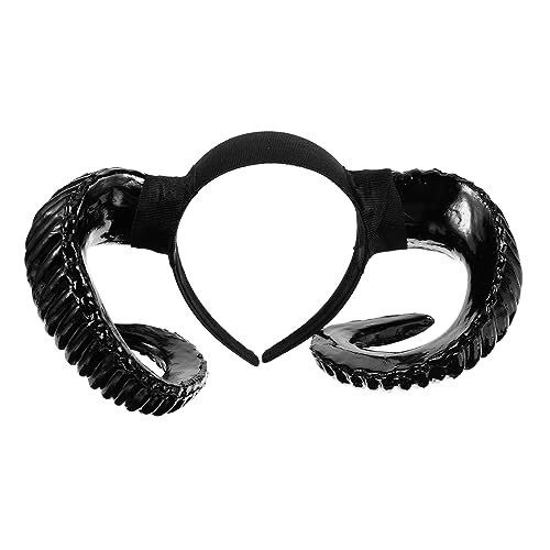 TOVINANNA Schwarzer Schafhorn Haarreif Halloween Kopfschmuck Cosplay Haarschmuck Party Zubehör für Kostüme und Fotos Geeignet für Halloween und Geburtstagsfeiern TOVINANNA Schwarzer Schafhorn Haarreif Halloween Kopfschmuck Cosplay Haarschmuck Party Zubehör für Kostüme und Fotos Geeignet für Halloween und Geburtstagsfeiern von TOVINANNA