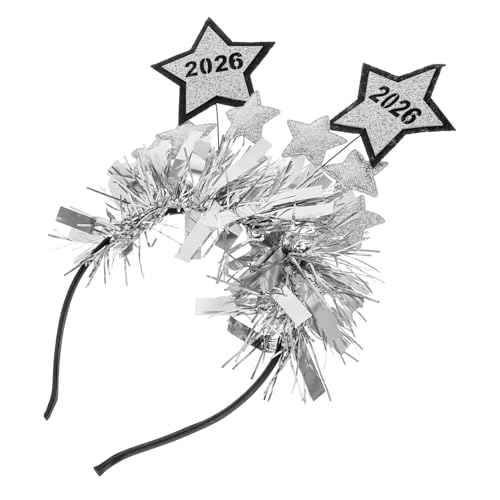 TOVINANNA Silbersterne Haarreif Year Party Haarschmuck Damen Festliche Kopfbedeckung Komfortabel Für Erwachsene Feiertagszubehör von TOVINANNA
