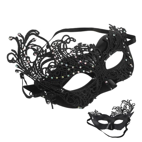 TOVINANNA Spitzen-masquerade-halbgesichtsmaske für Damen Verstellbarer Elastischer Riemen Hochwertige Plastikmaterialien Vielseitig für Halloween Kostümball Karneval und TOVINANNA Spitzen-masquerade-halbgesichtsmaske für Damen Verstellbarer Elastischer Riemen Hochwertige Plastikmaterialien Vielseitig für Halloween Kostümball Karneval und von TOVINANNA