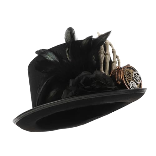 TOVINANNA Steampunk Einäugige Brille Gothic Top Hut Sparkly Partyhut für Halloween Cosplay und Themenpartys Herren Damen Zubehör TOVINANNA Steampunk Einäugige Brille Gothic Top Hut Sparkly Partyhut für Halloween Cosplay und Themenpartys Herren Damen Zubehör von TOVINANNA