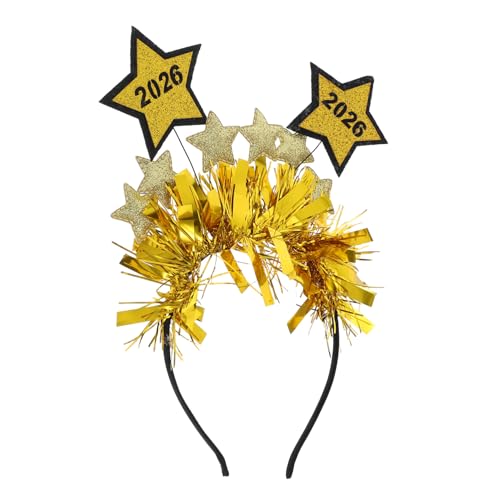 TOVINANNA Stern Stirnband Damen Festliches Haarreif Partyzubehör Passform Komfortables Neujahrs-accessoire für Silvester Feier Feiertage von TOVINANNA
