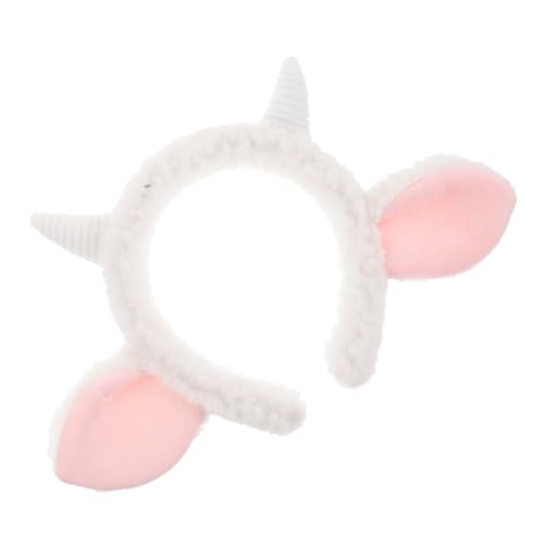 TOVINANNA Süßes Lammohren Stirnband mit Plüschohren Hörnern für Karneval Cosplay Festvorführungen Komfortabel für Partykostüme von TOVINANNA