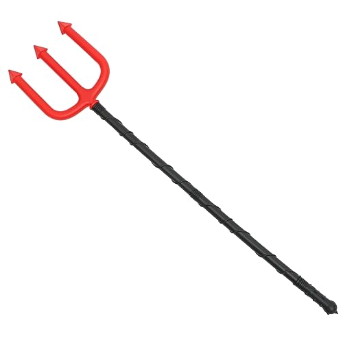 TOVINANNA Teufelsgabel Kostüm Requisite für Halloween Plastik Teufelsforke für Cosplay Abnehmbares Halloween Deko Accessoire für Maskeraden Themenpartys von TOVINANNA
