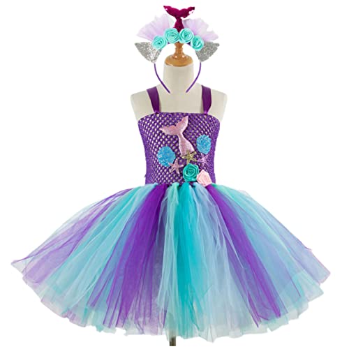 TOVINANNA Tutu Rock Meerjungfrau Kostüm für Party mit Haaraccessoire Jahre von TOVINANNA
