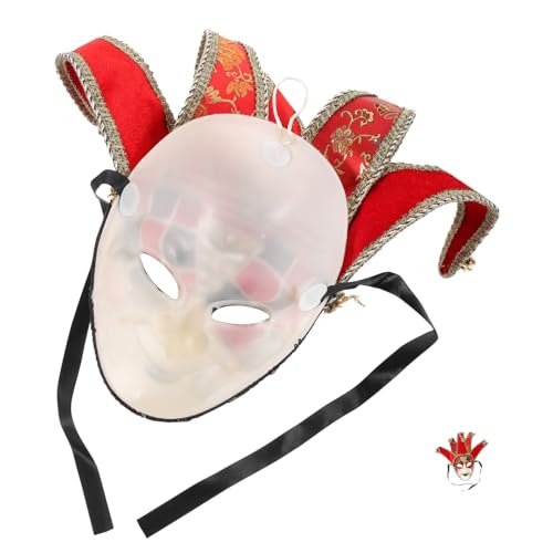 TOVINANNA Venezianische Maske für Karneval und Halloween Rote Kunstoffmaske für Kostümpartys Cosplay Bühnenaufführungen Leicht und zu Tragen Beeindruckendes Design für Unvergessliche TOVINANNA Venezianische Maske für Karneval und Halloween Rote Kunstoffmaske für Kostümpartys Cosplay Bühnenaufführungen Leicht und zu Tragen Beeindruckendes Design für Unvergessliche von TOVINANNA