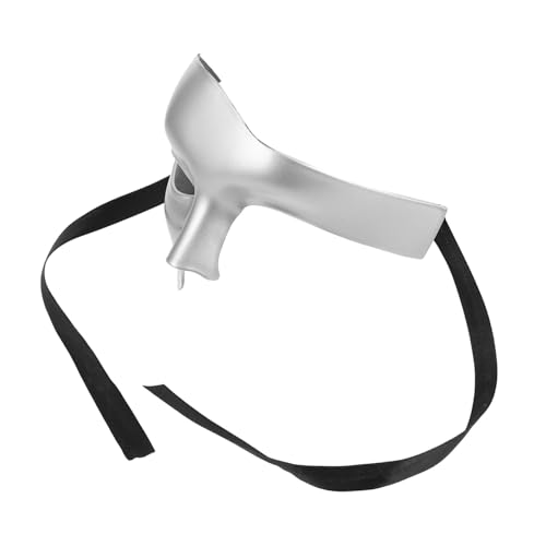 TOVINANNA Verkleidungsmaske Männer Maskerade Maske Maskerade Maske Männer Halbgesichtsmaskenkostüm Männer Maskieren Maskerade Herrenmasken-maskerade Plastik Silver von TOVINANNA
