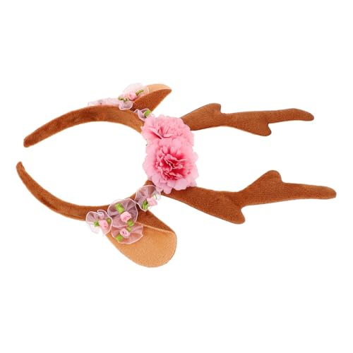 TOVINANNA Weihnachtlicher Geweih-Haarreif mit stabilen Geweihen, leichtes und bequemes Geweih-Haarband für Erwachsene und festliches Kostümzubehör für Halloween und Weihnachtsfeiern von TOVINANNA