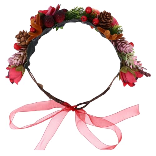 TOVINANNA Weihnachtlicher Haarreif Rentiergeweih mit Beeren und Roter Haarschmuck für Mädchen Festliches Haarband für Cosplay und Weihnachtsfeier TOVINANNA Weihnachtlicher Haarreif Rentiergeweih mit Beeren und Roter Haarschmuck für Mädchen Festliches Haarband für Cosplay und Weihnachtsfeier von TOVINANNA