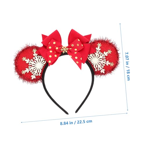 TOVINANNA Weihnachtliches Haarband Damen Schneeflocken Schleife Haarschmuck Festlich Leicht Komfortabel für Party von TOVINANNA
