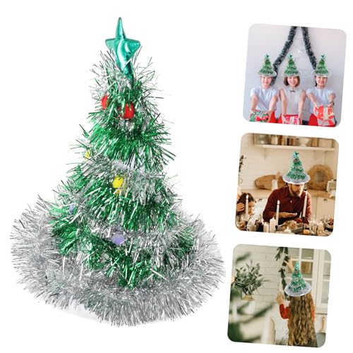 TOVINANNA Weihnachtsbaum Deko Mütze Grün Silber Glitzernd Kleine Festliche Weihnachtsbaumspitze Aus Strapazierfähigem Vliesstoff Für Feiertagsdeko TOVINANNA Weihnachtsbaum Deko Mütze Grün Silber Glitzernd Kleine Festliche Weihnachtsbaumspitze Aus Strapazierfähigem Vliesstoff Für Feiertagsdeko von TOVINANNA