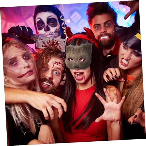 TOVINANNA Weiße Fox Mask Cosplay Masquerade Maske Halbgesichts Tiermaske für Halloween Kostüm DIY Tiermaske mit Komfortablem Sitz und Langlebigem Plüsch Geeignet für Maskerade und TOVINANNA Weiße Fox Mask Cosplay Masquerade Maske Halbgesichts Tiermaske für Halloween Kostüm DIY Tiermaske mit Komfortablem Sitz und Langlebigem Plüsch Geeignet für Maskerade und von TOVINANNA