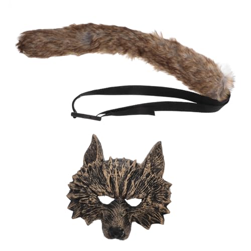 TOVINANNA Wolf Maske Set für Erwachsene Realistische Werwolf Kostüm Accessoires für Halloween Themenpartys Komfortabel Teiliges Set von TOVINANNA