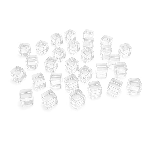TOWARDSNAN 200pcs/set Six Sided Acryl Dices Square Corner Blankes Dices Clear Board Game Gravur Farbenfrohe Dices Bildungsspielzeug von TOWARDSNAN