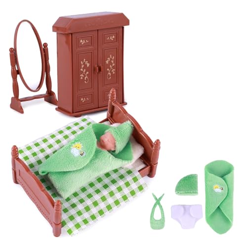 TOWARDSNAN 3inch Silicon Reborns Babypuppen Realistische Neugeborene Puppenspielzeug Mit Kindergartenmöbel Accessoires Für Eltern Kinder Spaß TOWARDSNAN 3inch Silicon Reborns Babypuppen Realistische Neugeborene Puppenspielzeug Mit Kindergartenmöbel Accessoires Für Eltern Kinder Spaß von TOWARDSNAN