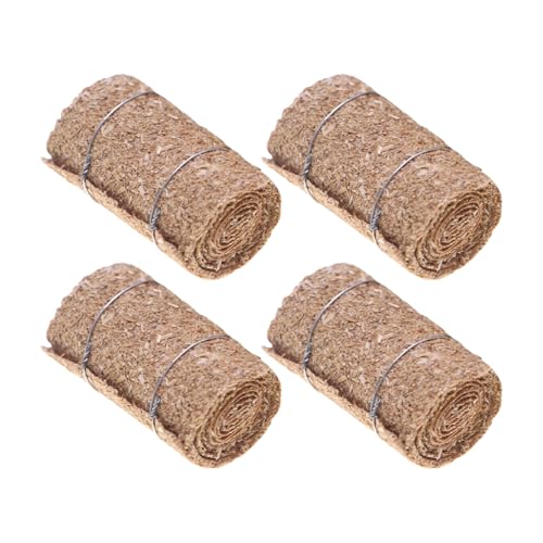 TOWARDSNAN 4pcs Realistische Reis Strohbündel Miniaturen Bauernhaus Dekoration Doll Haus Möbel Handwerksmodell Display Modell Realistisches Gras Für Farmszene Display von TOWARDSNAN