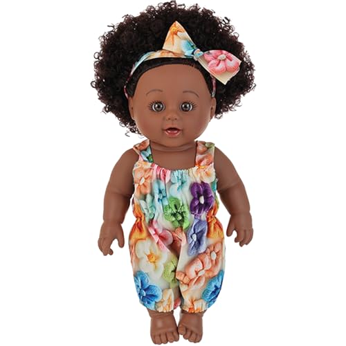 TOWARDSNAN Afrikanische Schwarze Mädchenpuppe Mit Afro Frisur Schöne Interaktive Kinder Begleitpuppe Reborns Spielzeug Für Kindergarten Display TOWARDSNAN Afrikanische Schwarze Mädchenpuppe Mit Afro Frisur Schöne Interaktive Kinder Begleitpuppe Reborns Spielzeug Für Kindergarten Display von TOWARDSNAN