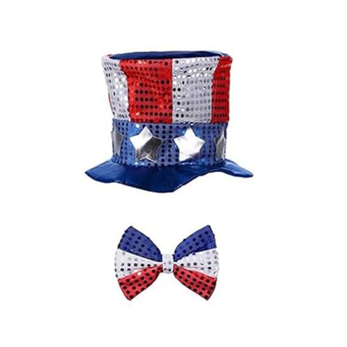 TOWARDSNAN America Flag Costumes Accessoires Gefälschte Bart Flag Jacken Sonnenbrille Bart Für Den 4. Juli Unabhängigkeitstag Feier von TOWARDSNAN