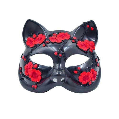 TOWARDSNAN Blumenmuster Maskerade Maske Katzen Gesichtsmaske Maskerade Kostümzubehör Für Frauen Halloween Masquerade Cosplay TOWARDSNAN Blumenmuster Maskerade Maske Katzen Gesichtsmaske Maskerade Kostümzubehör Für Frauen Halloween Masquerade Cosplay von TOWARDSNAN