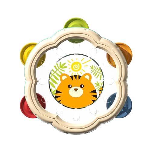 TOWARDSNAN Cartoon Musical Hand Drum Rassel Kinder Spielzeug Für Frühkindliche Entwicklung Sicherer Feinmotorik Percussion Toy TOWARDSNAN Cartoon Musical Hand Drum Rassel Kinder Spielzeug Für Frühkindliche Entwicklung Sicherer Feinmotorik Percussion Toy von TOWARDSNAN