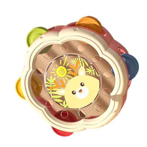 TOWARDSNAN Cartoon Musical Hand Drum Rassel Kinder Spielzeug Für Frühkindliche Entwicklung Sicherer Feinmotorik Percussion Toy TOWARDSNAN Cartoon Musical Hand Drum Rassel Kinder Spielzeug Für Frühkindliche Entwicklung Sicherer Feinmotorik Percussion Toy von TOWARDSNAN