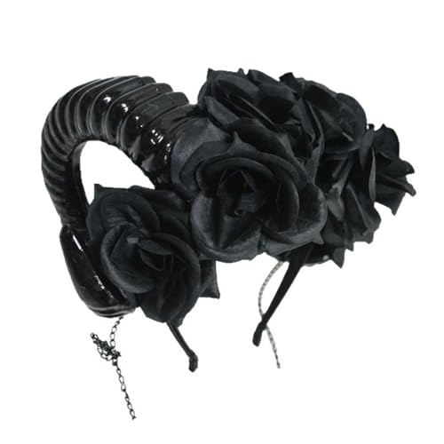 TOWARDSNAN Cosplay Plastik Antilope Horn Dark Rose Stirnband Ideal Für Cosplay Und Anime Event von TOWARDSNAN