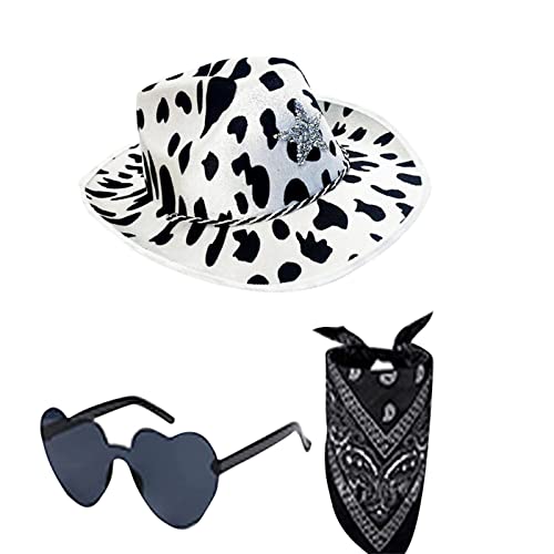 TOWARDSNAN Cowboy Hat Cosplay Cowgirl Hüte Schalte/Sonnenbrille Kostüm Top Hats Headwear Fedora Halloween Requisiten Kappen TOWARDSNAN Cowboy Hat Cosplay Cowgirl Hüte Schalte/Sonnenbrille Kostüm Top Hats Headwear Fedora Halloween Requisiten Kappen von TOWARDSNAN