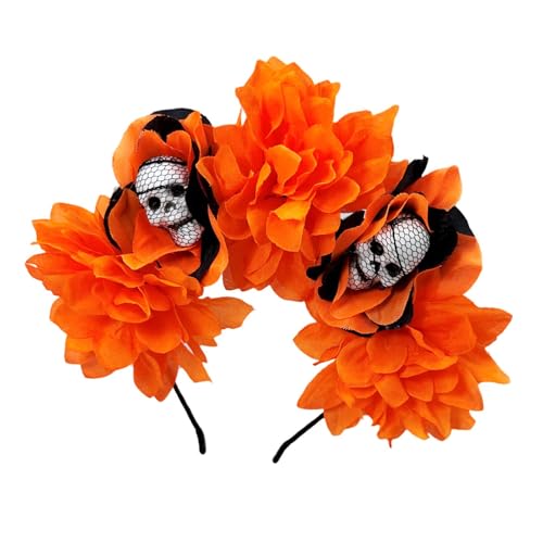 TOWARDSNAN Des Deads Stirnband Halloween Cincos Des Mayoes Party Kostüm Rose Blumenkronen Mexikaner Kopfstück Für Frauen Mädchen von TOWARDSNAN