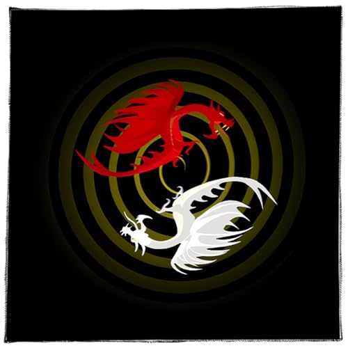 TOWARDSNAN Divinations Tischdecke Dragon/Wolf Astrologie Tarotkarte Tischdecke Altars Stoff Givinationen Brettspiel Accessoire von TOWARDSNAN