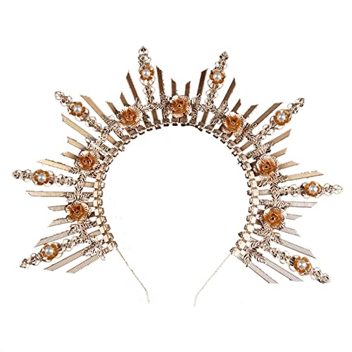 TOWARDSNAN Frauen Stirnband Krone Jungfrau Hairband Party Kostüm Vintage Headschminderinnen Weibliche Elegante Haarzubehör TOWARDSNAN Frauen Stirnband Krone Jungfrau Hairband Party Kostüm Vintage Headschminderinnen Weibliche Elegante Haarzubehör von TOWARDSNAN