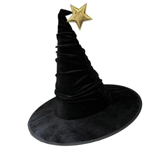 TOWARDSNAN Halloween Wizard Hats Star Witch Hexenkappen Zauberer Kostümzubehör Für Maskerade Party Cosplay Requisiten von TOWARDSNAN