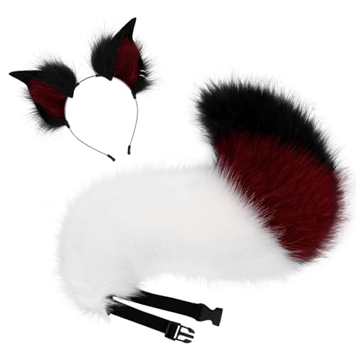 TOWARDSNAN Leichte Katzenohren Haarband Mit Ohrringen Und Schwanz Ideal Für Cosplay Konventionen Und Themenveranstaltungen von TOWARDSNAN