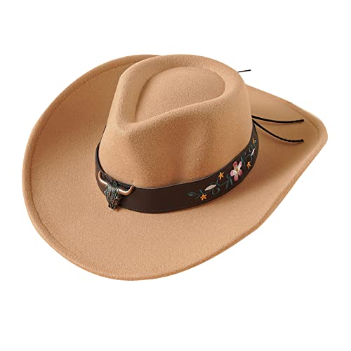 TOWARDSNAN Mexikanischer Vintage Wide BriM Cowboy Hüte Kopfbedeckung Rollengekrönte Breite Kappen Carnival Dress Up Kopfstück TOWARDSNAN Mexikanischer Vintage Wide BriM Cowboy Hüte Kopfbedeckung Rollengekrönte Breite Kappen Carnival Dress Up Kopfstück von TOWARDSNAN